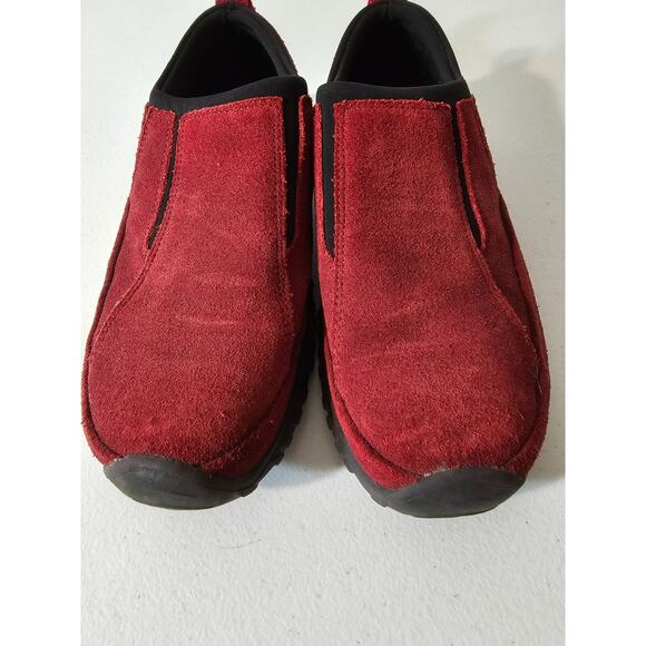 Mootsies Tootsies Women's Maxim Red Leather Suede Slip On Loafers Size 9 M - Picture 3 of 6